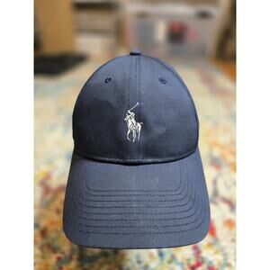 Polo Ralph Lauren Men's Performance Ball Cap Hat Strapback Navy Blue Horse Logo